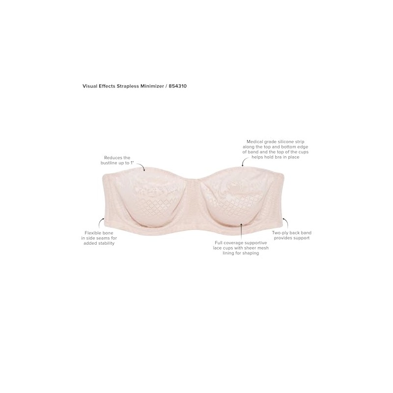 Wacoal Women's Visual Effects Minimizer Bra, Sand, Tan, 38DD