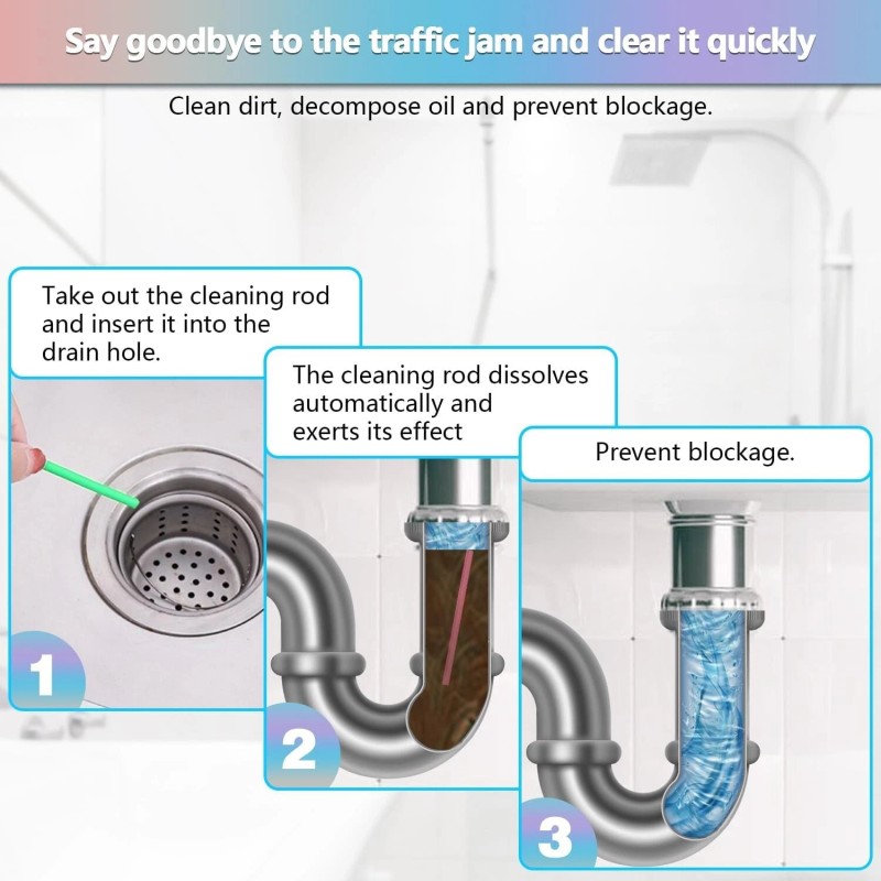 Sticks 72 Pack Sani Sticks – Drain Cleaner & Deodorizer,