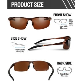 Duco Driving Sunglasses for Men Ultralight Polarized Sunglasses metal Frame mens Sun Glasses 100% UV400 Protection 8177s (Brown Frame Brown Lens)