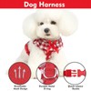 EXPAWLORER Cute Dog Harness Collar Leash Set - Red Girl