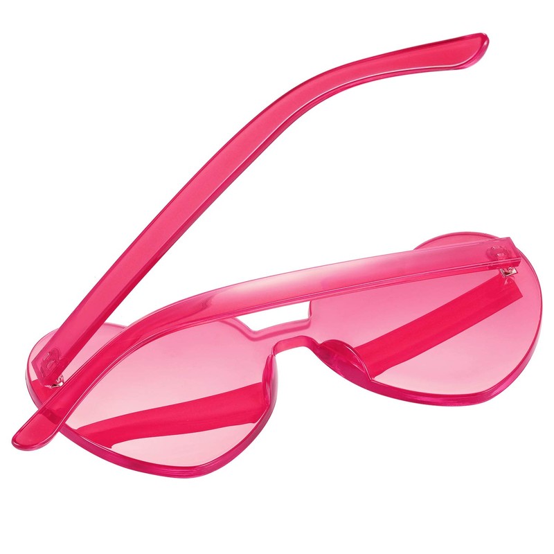 Maxdot Heart Shape Sunglasses Rimless Transparent Heart Glasses Party Favors