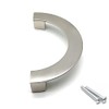 Susenya Half Moon Handles,1-Pack, Brushed Silver Cabinet Pulls 5.04" Hole