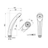SANEI PS329-80X-W Shower Head, Compatible with Low Water Pressure, Adapter