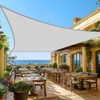 Sun Shade Sail 8'X16' Light Grey Rectangle