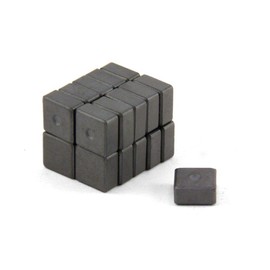 Y10 Ferrite Magnets for Arts, Crafts, Model Making, DIY and Hobbies - 10mm x 10mm x 5mm thick - 0.18kg Pull - Pack of 20