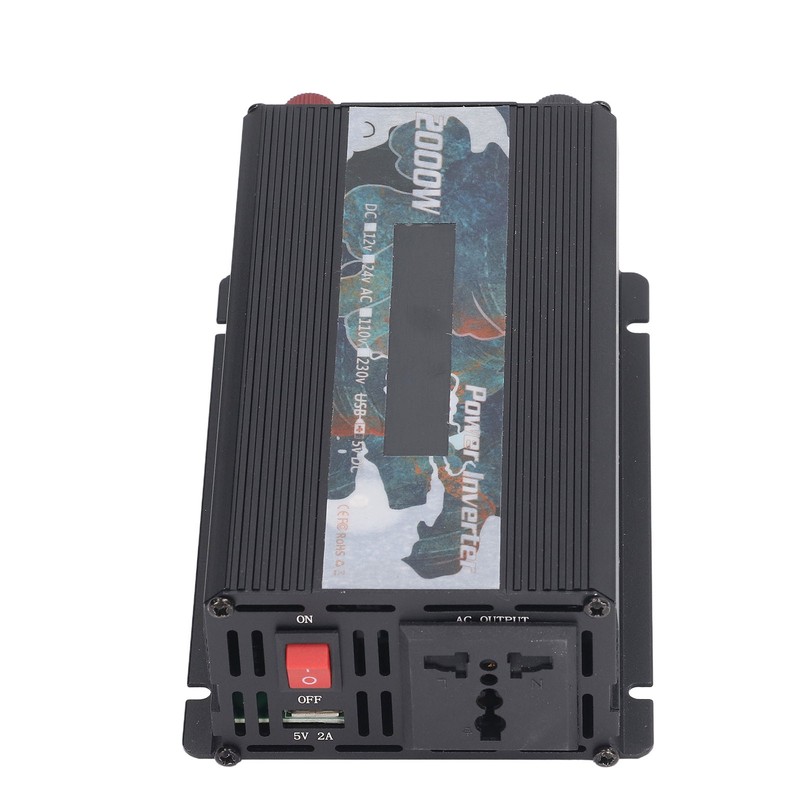 2000W Solar Car Inverter with Fan LCD Screen DC to