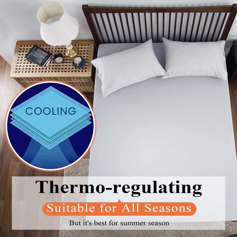 Bamboo Viscose Fitted Sheet 1 Pack Twin Size Only,400 Thread