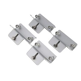 Set of 4 metal solar panel brackets for mounting on a vehicle, boat or flat surface