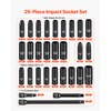 VEVOR 1/2" Drive Impact Socket Set, 29-Piece Deep Sockets Standard