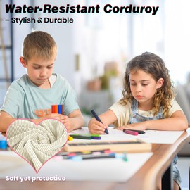 JAESITETER Big Capacity Pencil case,Soft Corduroy Pencil Bag,Cute Pen Case with Handle,Multi-Functional Compartments, Wide Opening Pen Pouch Organizer for Teen Girls Wome