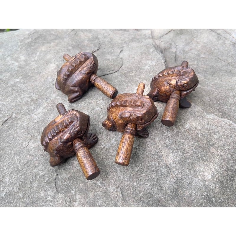 Classic Handmade Percussion Instruments Wooden Frog 2.3-2.5 Inch Wooden Frog