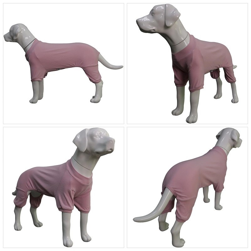 Lovelonglong Ribbed Dog Pajamas Cotton Knitted Dog Jumpsuits 4 Legged
