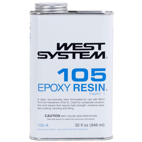 West System 105-A Epoxy Resin,Clear Pale Yellow