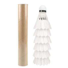 Badminton Shuttlecocks, 6 PCS Badminton Birdie, Professional Duck Feather, White Fast Feather Shuttlecocks Balls for Professional Training Or Family Outdoor Sports