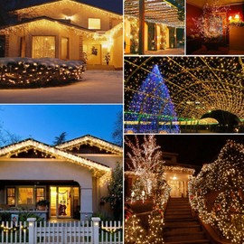 Neoglint 20Meters/65.6Ft 200LEDs Solar Powered Fairy String Light with Controller IP67 Water Resistance Built-in 1200mAh High Capacity Rechargeable Cell for Patio Yard Garden Wedding Function Festival Holiday Christmas Xmas Decoration Present Gift