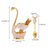 Coffee Dessert Spoon Set European Style Elegant Swan Fruit Scoop