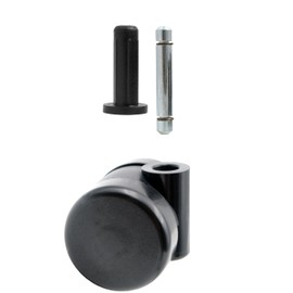 Design61 Set of 4 Universal Furniture Castors Diameter 35 mm Swivel Castors with Sleeve and Pin