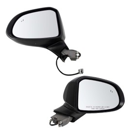 TRQ Driver & Passenger Side Power Mirror Set Paint to Match Without Heat Compatible with 2019-2020 Hyundai Santa Fe HY1320262 HY1321262