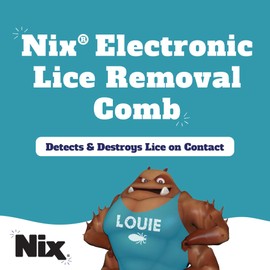 Nix Electronic Lice Comb, Effective Lice Treatment without Pesticides or Chemicals, 1 Count