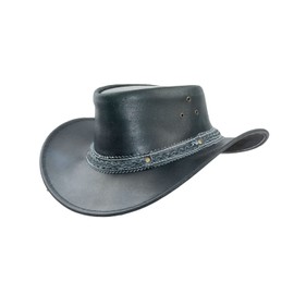 Black Jungle Aramac Leather Cowboy Hat Australia Hat, black