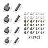 48 Pcs Zip Repair Kit, Metal Replacement Zip，Zip Latch Head
