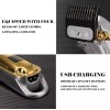 Kemei Golden Cordless Professional Hair Clippers Hair Trimmer For Men