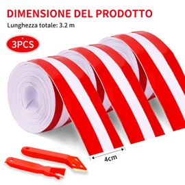 3 Piece Waterproof Sealing Tape Set, 3 Soft Skirting Board & 2 Sealing Tools, Joint Sealing Tape for Kitchen, Bathroom, Toilet, Wall Corner (White, 40 mm x 3.2 m)