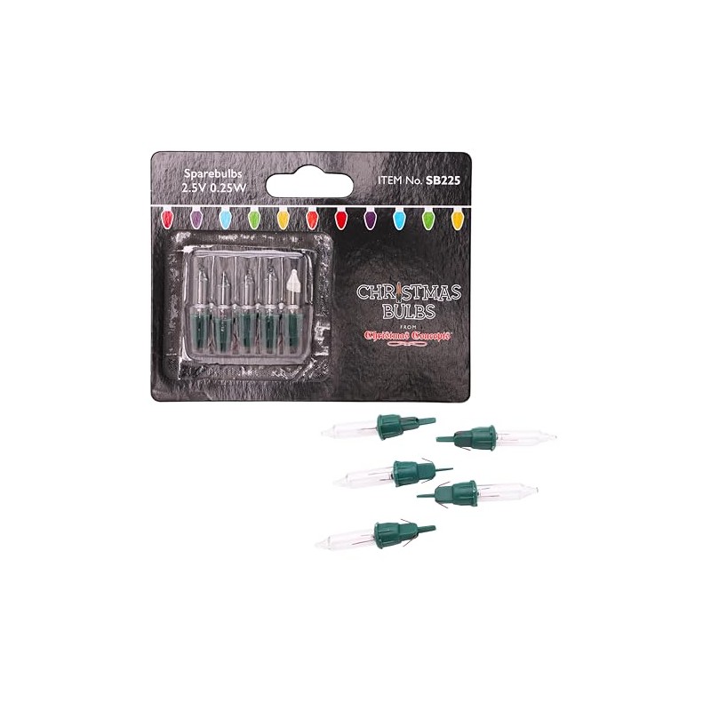 Christmas Concepts® Pack of 4 Clear Push in Spare Bulbs