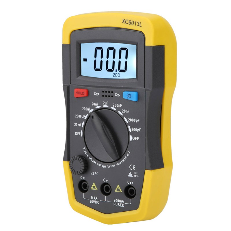 LCD Digital Capacitance Meter Capacitor Tester mF uF Circuit Gauge