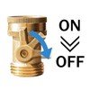 Xiny Tool Brass Garden Hose Shut Off Valve, Heavy Duty