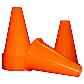 Jean's Plastics Plastic Cheerleading Megaphones, 8 Inches Tall, (16 Pack), Orange