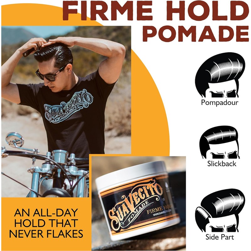 Suavecito Pomade Firme/Strong Hold, 4 oz, 3 Piece