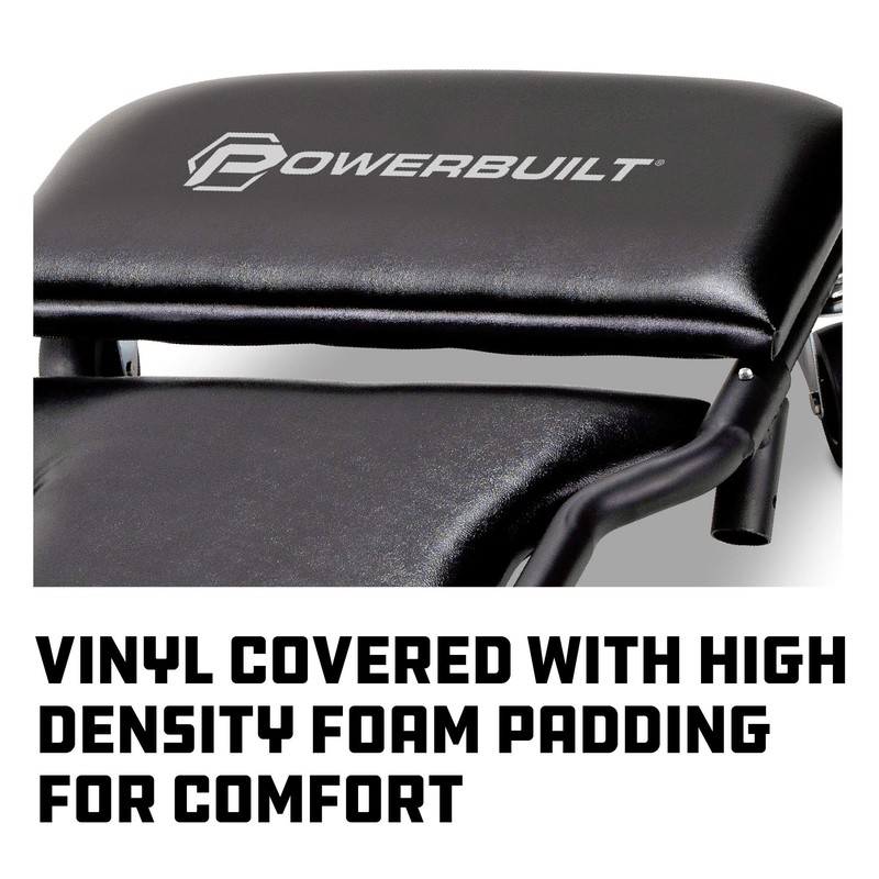 Powerbuilt 42-Inch Triplex Folding Creeper, Rolling Seat, and Brake Stool,