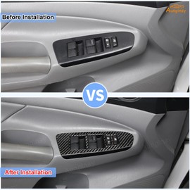 Aunginsy Car Door Window Glass Lift Button Panel Trim Cover Compatible with Toyota Tacoma 2011-2015 Front and Rear 4Pcs Doors Armrest Window Control Power Switch Decorative Frame Sticker Accessories