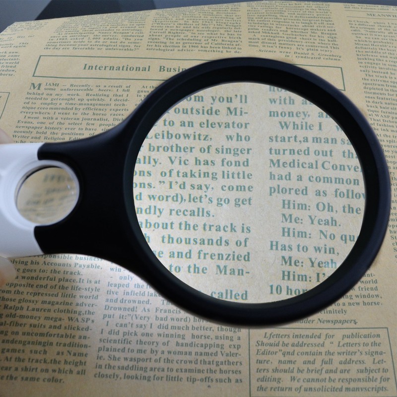 Magnifier 3 LED Light, Marrywindix 3X 45X Handheld Magnifier Reading