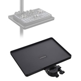 QLEUIFT 1 x Microphone Stand, Music Stand, Shelf, Music Stand, Microphone Stand, Tablet, Holder, Microphone, Mixing Desk, Live Transmission Holder Tray, L, 27 x 20.5 cm