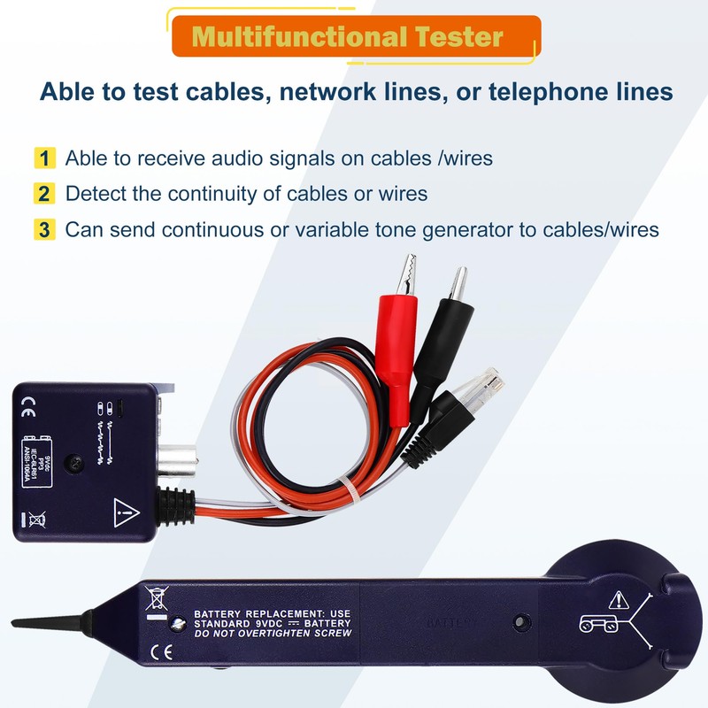 Lunarlipes Tone Generator Kit, Wire Tracer Circuit Tester, Tone Tracing
