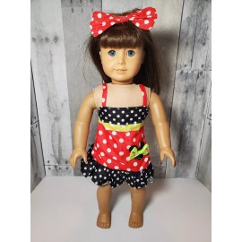 JustAskJoyce Collection Dress, Spring/Summer, Polka Dot Dress for 18-Inch Dolls