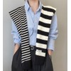 Sweater Shawl Wraps Women Pashmina Shawls and Wraps Stripe Knitted