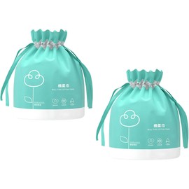 Toallas Faciales Desechables 2 Rollos 40 Piezas cada Uno de Viscosa Toallitas Desmaquillantes Suaves para Uso Seco y Húmedo para Cuidado Facial