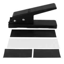 Guitar Pick Maker Black Portable Guitar Pick Punch Cutter with Pickup Strip Sheet Sand Paper for DIY