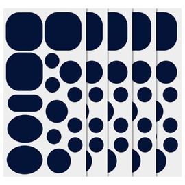 5 Sheets Patches for Down Jacket Repair, Self Adhesive Nylon Repair Patch Washable Fabric Clothing Repair Patch Tape for Puffer Jackets Coats Tents Sleeping Bags (Navy Blue)