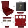 Large Wooden Box Decorative Storage Box with Lock & Accessories