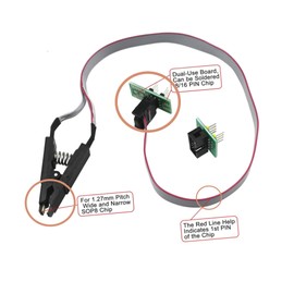 LuojinLuoda 1 Set CH341A 24/25 Series EEPROM Flash BIOS USB Programmer with SOIC8 SOP8 Adaptor Module for Computer Motherboard Repair, LCD Programming, BIOS Chip Burning