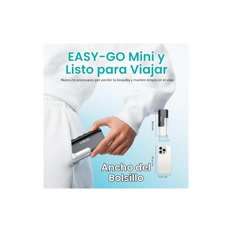 COSLUS Mini hilo de agua, color negro