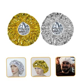 VICASKY 12Pcs Aluminum Foil Hair Caps for Hair Coloring and Deep Conditioning Reusable Shower Caps with Elastic Design for Home and Salon Use