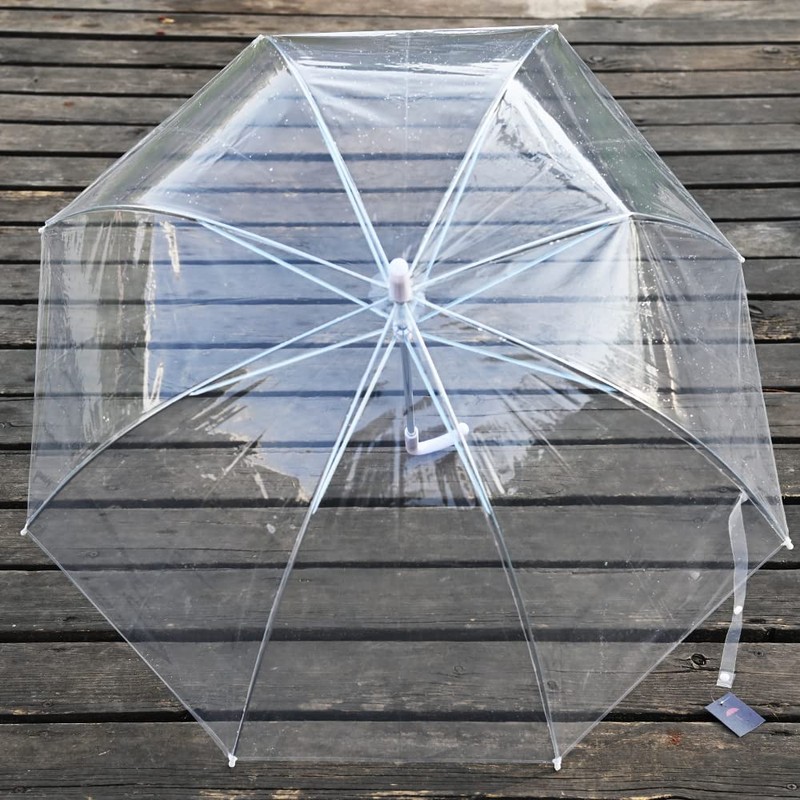 Unibos 4 x Set Rain Umbrellas Dome Birdcage Transparent PVC