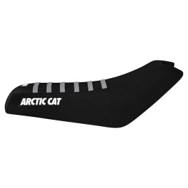 Enjoy Mfg Arctic Cat 250 300 400 454 500 4x4 2x4 Seat Cover ALL BLACK - SILVER RIBS #277