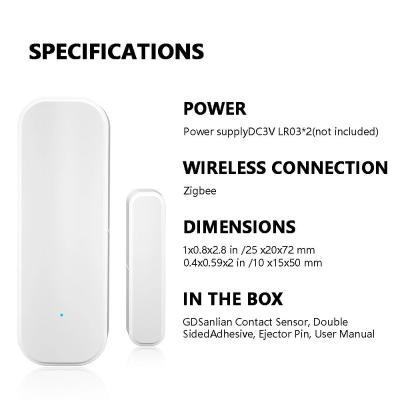 GDSanlian Zigbee Smart Contact Sensor, Smart Home Security System, Home