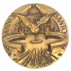 Pope John Paul II Bronze Vatican Souvenir Medal, Made in Milan,Italy- Stamped